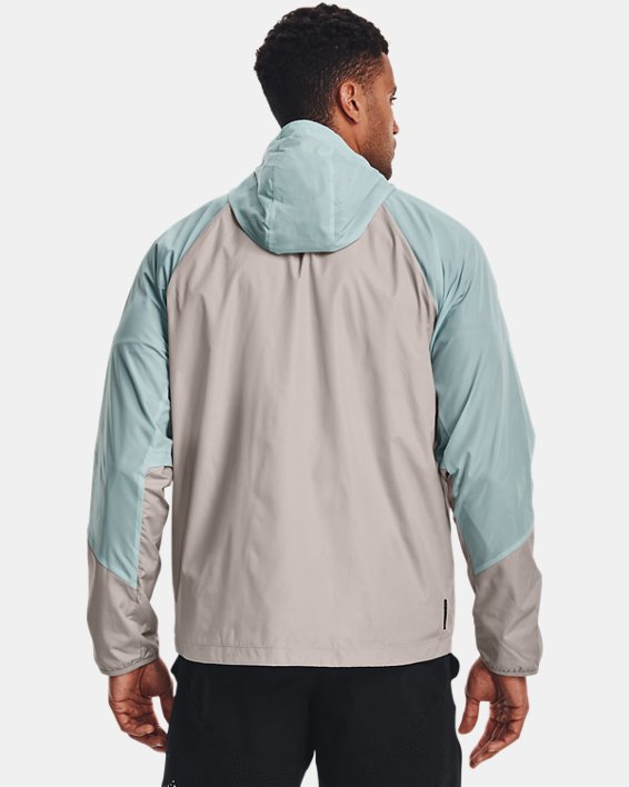 Men's UA RUSH™ Woven Full-Zip in Gray image number 1